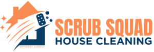 scrub squad house cleaning logo